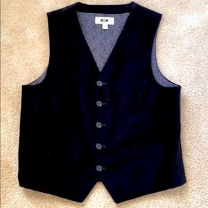 BLACK VELVET MENS JOSEPH ABBOUD VEST SIZE LARGE